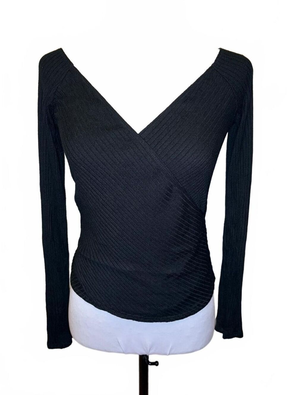Reformation Minnie Black Knit Top L Y2K Fairy Grunge Balletcore 90s Minimalist